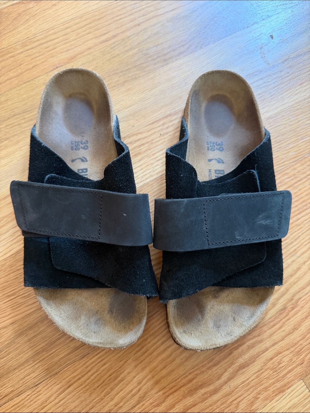 Black Suede Birkenstock sandals